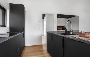 Beautiful Home In Haderslev With Sauna的厨房或小厨房