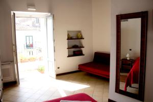 Posezení v ubytování B&B Amphisya