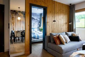 Χώρος καθιστικού στο Apartament Blue Mountain