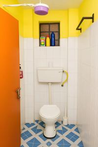a bathroom with a toilet in a lego room at Jamal Home in Naivasha