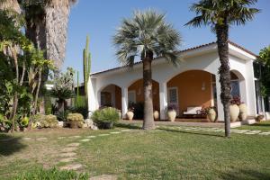 A garden outside Temenos Villa by Ortigiaapartments
