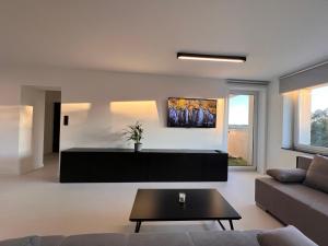 Posezení v ubytování Cliff City Home