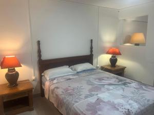 Postel nebo postele na pokoji v ubytování APPARTEMENT AMARYLLIS à 3 min de la PLAGE Pointe Marin