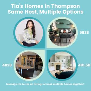 a collage of homes in the same host multiple options at 5 Bedrooms, 2 Kitchens, Free Parking, Newly Renovated in Thompson