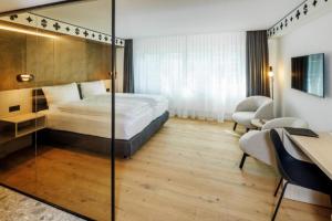 Postel nebo postele na pokoji v ubytování Hotel- Restaurant Krone