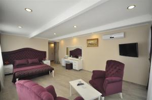 A television and/or entertainment centre at Assos Park Hotel
