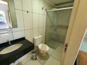Koupelna v ubytování Hotel Vitória - Guaíra