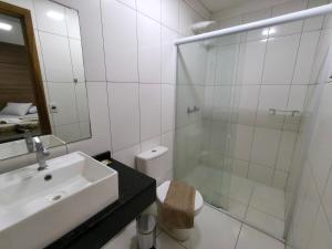 Koupelna v ubytování Hotel Vitória - Guaíra