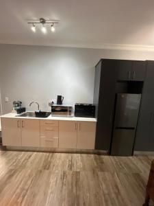 Η κουζίνα ή μικρή κουζίνα στο Spacious Bachelor Die Boord +9 φωτογραφίες