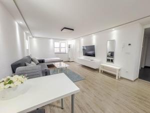 TV a/nebo společenská místnost v ubytování Wohnung in Egelsbach