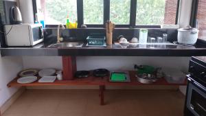 Kuchyň nebo kuchyňský kout v ubytování Serendip Villa Holiday Home Talalla Sri Lanka