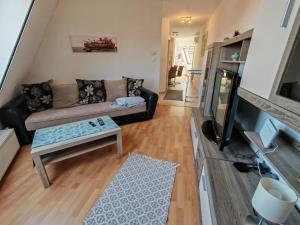 TV a/nebo společenská místnost v ubytování White Apartment