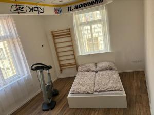Letto o letti in una camera di Luxusní apartmán v centru Jihlavy