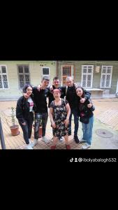 a group of people posing for a picture at Budapest Central Apartment in Budapest