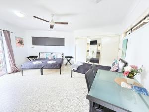 TV a/nebo společenská místnost v ubytování Emu Park Beach Motel