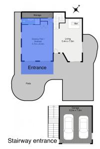 Půdorys ubytování Sophisticated Spacious Self Contained Studio