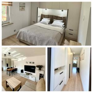 Una cama o camas en una habitación de Janusev