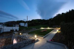 a view of a park at night with lights at Casa do Simão in Nordeste