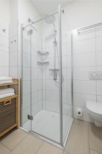 Koupelna v ubytování AlmApp Nassfeld + 23 fotografií
