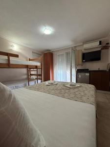 Postel nebo postele na pokoji v ubytování Apartmani Teodora