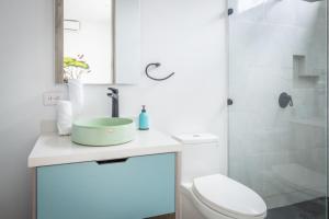 Koupelna v ubytování La casa del ciclista + 10 fotografií