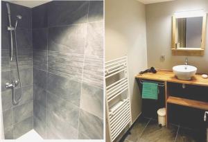 Ένα μπάνιο στο charmant duplex Résidence les Marmottes