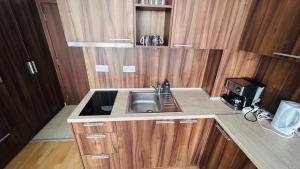 A kitchen or kitchenette at ADMIRAL PLAZA C 19 Private Cozy Studio SUNNY BEACH