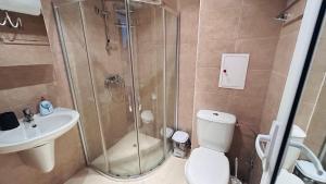 A bathroom at ADMIRAL PLAZA C 19 Private Cozy Studio SUNNY BEACH