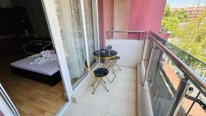 A balcony or terrace at ADMIRAL PLAZA C 19 Private Cozy Studio SUNNY BEACH