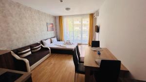 A seating area at ADMIRAL PLAZA C 19 Private Cozy Studio SUNNY BEACH