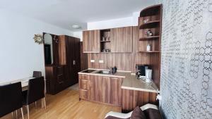 A kitchen or kitchenette at ADMIRAL PLAZA C 19 Private Cozy Studio SUNNY BEACH