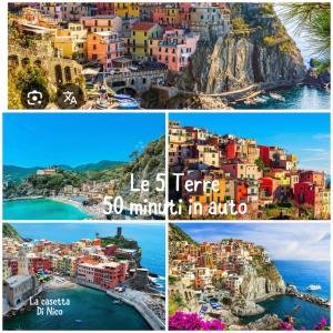 a collage of photos of a city at La Casetta di Nico in Beverone