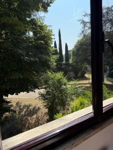 a window with a view of a field with trees at RAHIMA GUEST HOUSe 2 in Rome +28 photos