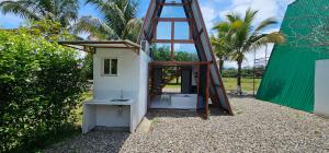 a small house with a ladder on top of it at Finca el diamante in Villavicencio