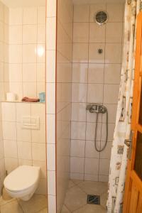 Un baño con ducha y WC. en Pokoje u SŁONIA, en Stegna 13 fotos más