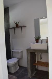 Koupelna v ubytování Deluxe Studio