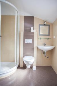 een badkamer met een toilet en een wastafel bij Apartment Pogled na luku in Cres