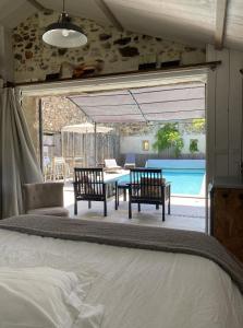 Πισίνα στο ή κοντά στο Chambre studio au Bord de la Piscine chauffée et privée pour vous le soir ! +11 φωτογραφίες