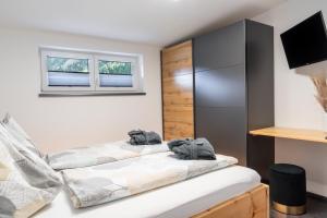 Postel nebo postele na pokoji v ubytování Sky Appartement