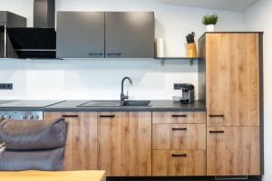 Kuchyň nebo kuchyňský kout v ubytování Sky Appartement