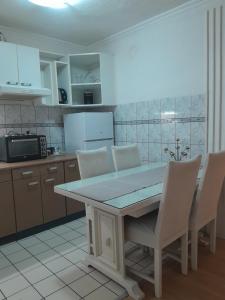 Kuchyň nebo kuchyňský kout v ubytování Apartmani Nis