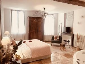 Postel nebo postele na pokoji v ubytování B&B Temps Suspendu Provence