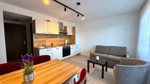 Kuchyň nebo kuchyňský kout v ubytování Haus Schanzenblick Fewo 4