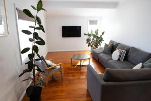 a living room with a couch and a plant at North Central Spacious Charmer in Shepparton