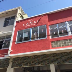 a red building with a la la hotel sign on it at Second floor - Vacation STAY 82616v in Naha
