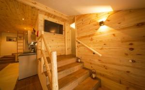 Kuchyň nebo kuchyňský kout v ubytování Apartments Wiglhof