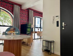 Posedenie v ubytovaní Luxury Art Apartment Centrum Poznań Plac Wolności