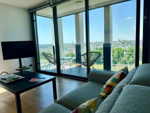 Posedenie v ubytovaní Appartement standing Vue panoramique sur Nantes