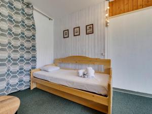 Posteľ alebo postele v izbe v ubytovaní T2 lumineux à Tignes, balcon sud, 4-5 personnes - FR-1-641-71