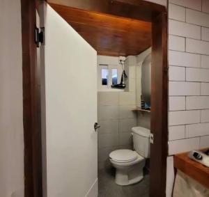 a bathroom with a toilet in a room at Itaewon Namsan View Rooftop in Haebangchon in Seoul +11 photos